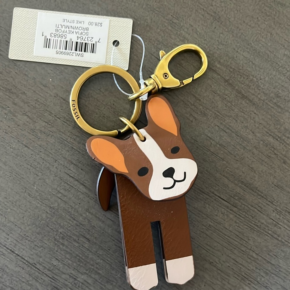 Fossil Dog Key Chain